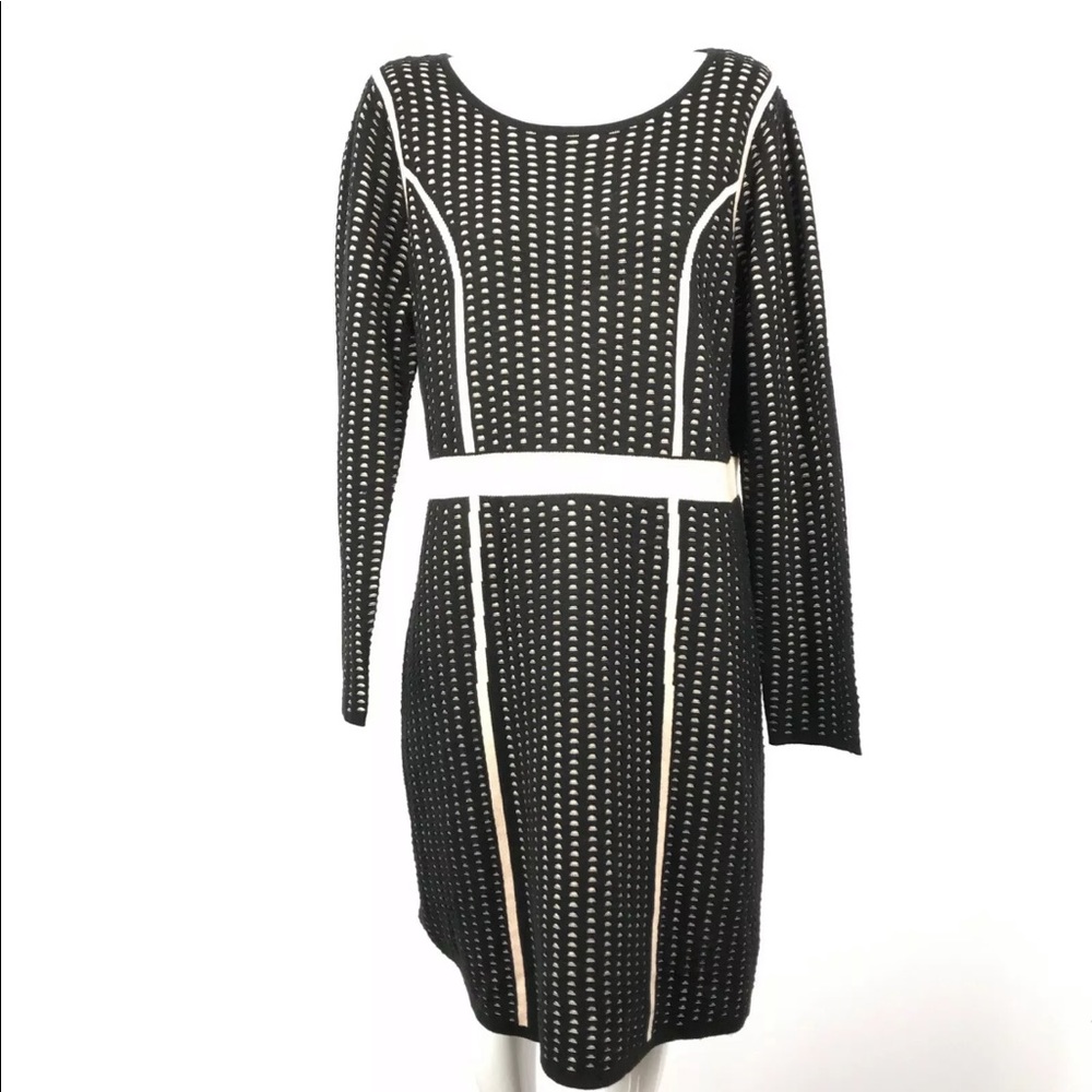 Calvin Klein Sweater Dress Jacquard Long Sleeve